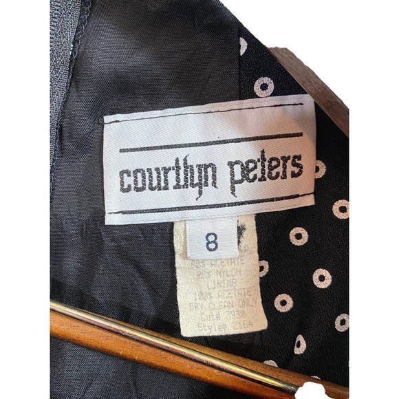 Womens Vintage Courtlyn Peters Sheath Dress Geometric‎ Print Midi Length Size 8 - Picture 3 of 4